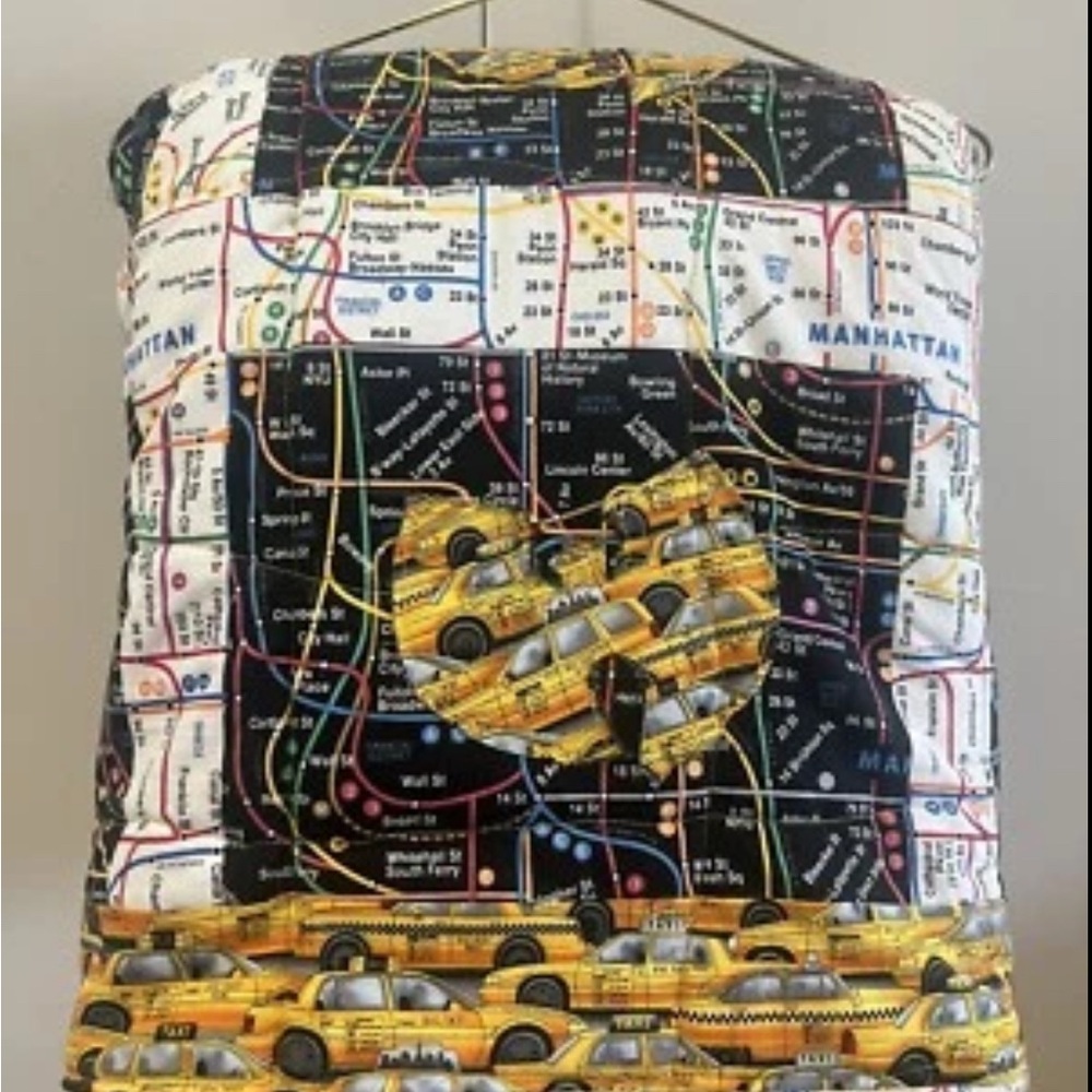Cityscape Throw Blanket with Yellow Taxis